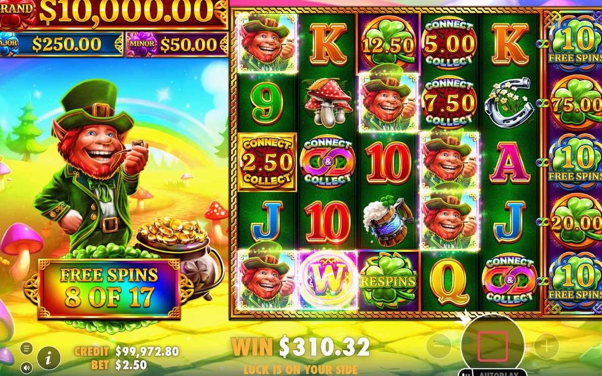 FREE SPINS X OF Y counter, bright green background