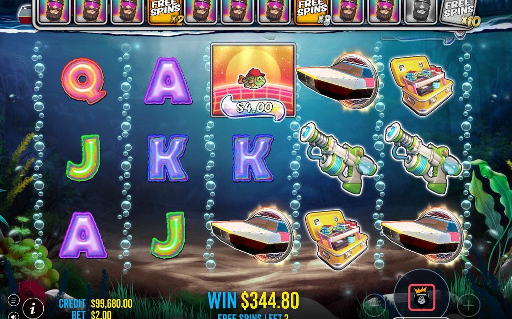 Win screen with the total round win in A$