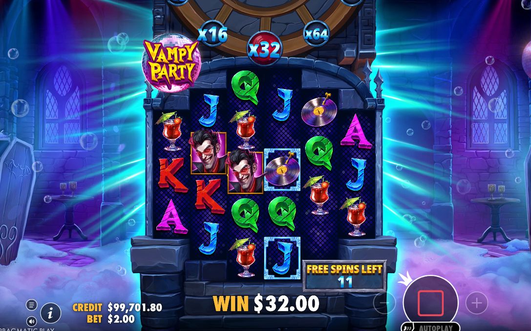 Free Spins with the gamble wheel open