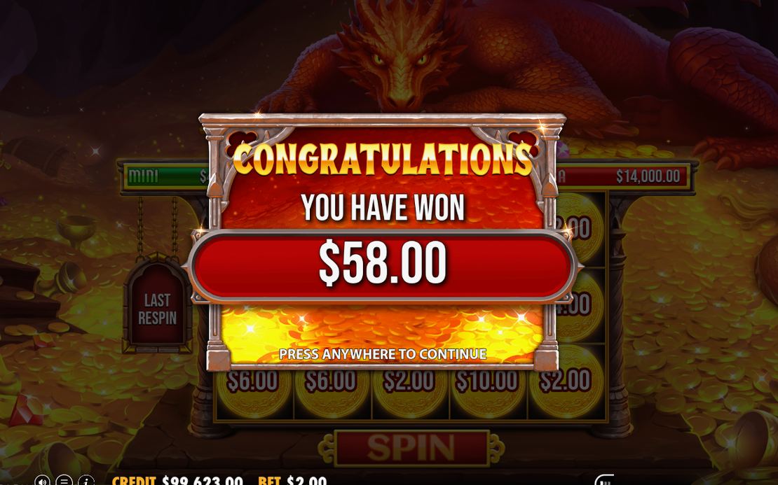 Win screen with the round total shown in A$